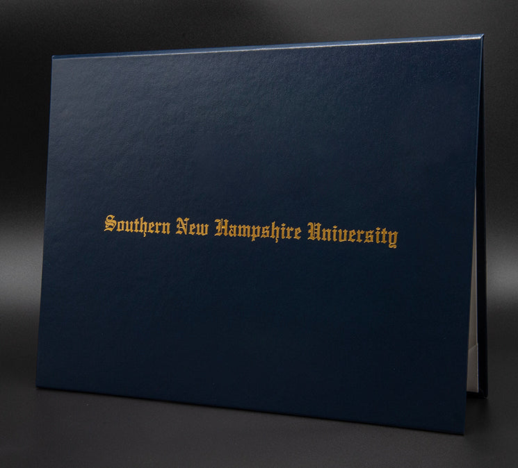Custom Tent-Style Document Cover with Metallic Foil Printed Text Only