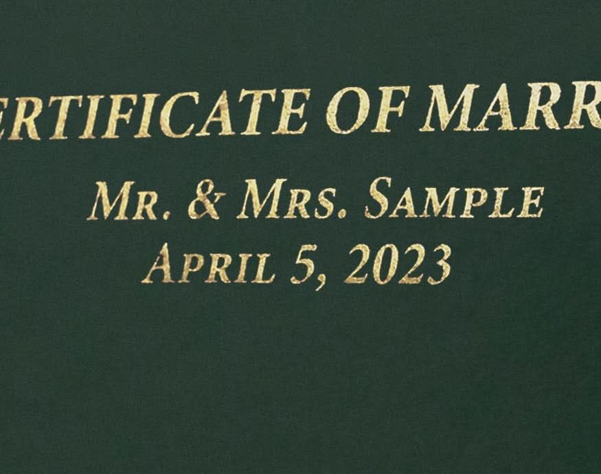 Honor U modification certificate featuring added name and date in center with green serif design.