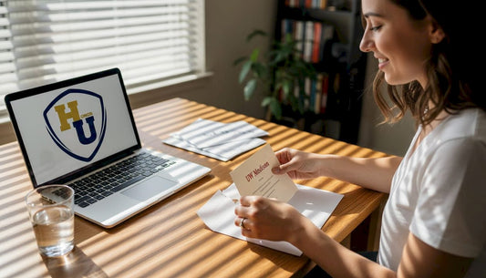 Graduate opening UW Madison diploma at home