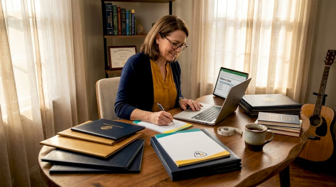 Administrator selecting bulk diploma covers