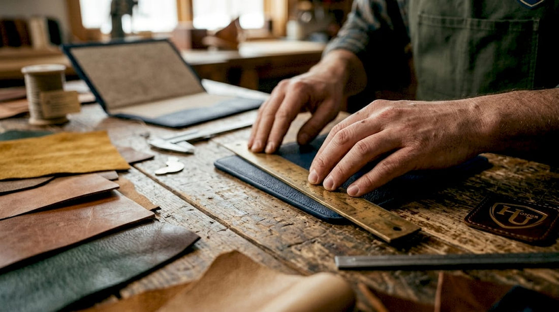 Craftsman measuring custom certificate cover