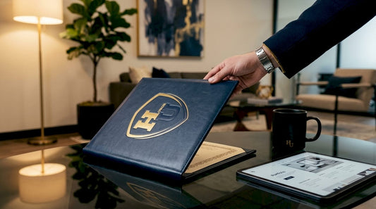 Hand opening professional certificate cover