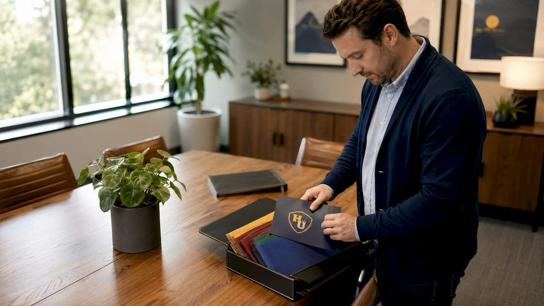 Employee sorting recognition document folders
