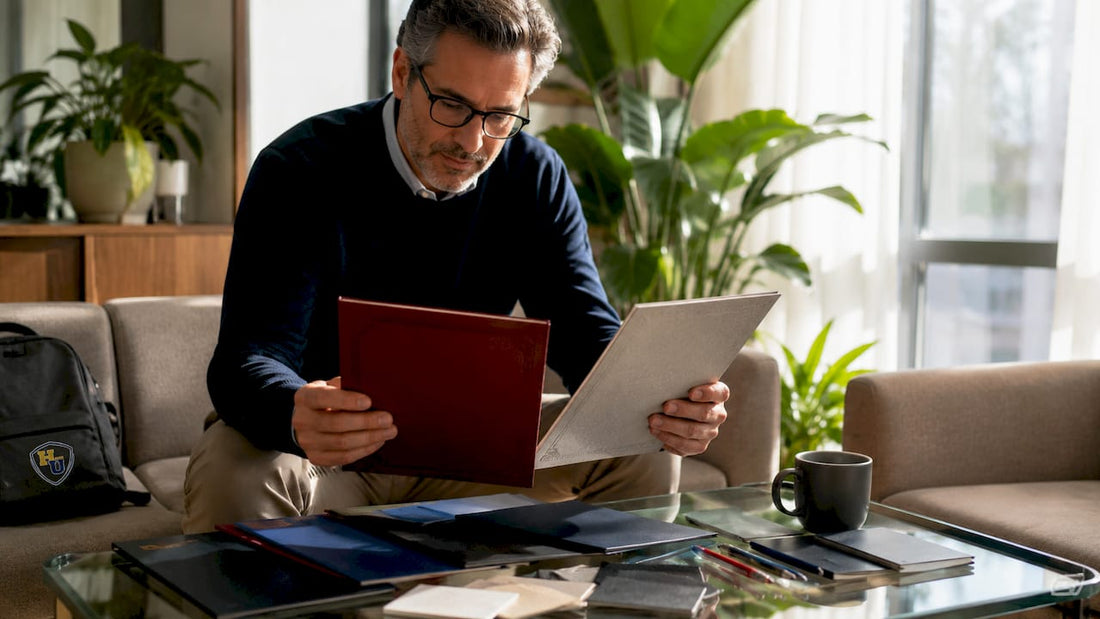 Professional reviewing certificate cover samples