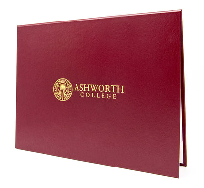 Custom Tent-Style Document Cover with Metallic Foil Printed Logo (+/- Text)