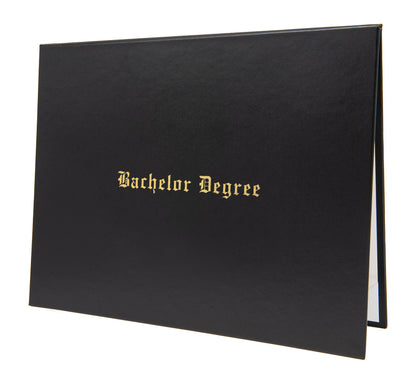 Degree Title Tent-Style Document Cover - Associate, Bachelor, Master, or Doctorate