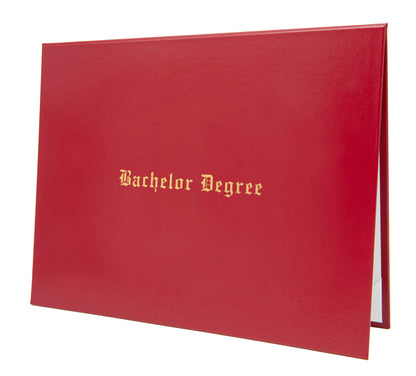 Degree Title Tent-Style Document Cover - Associate, Bachelor, Master, or Doctorate