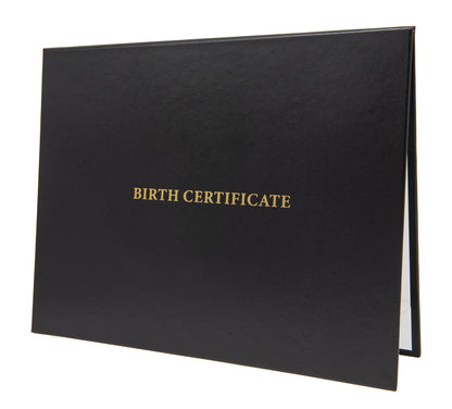 Classic "Birth Certificate" Tent-Style Document Cover