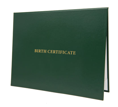 Classic "Birth Certificate" Tent-Style Document Cover