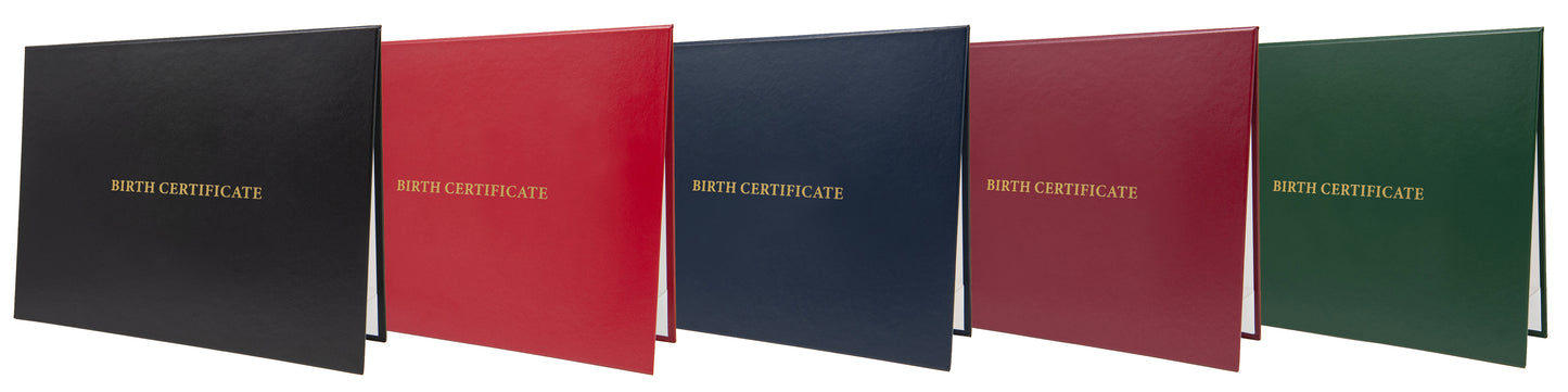 Classic "Birth Certificate" Tent-Style Document Cover