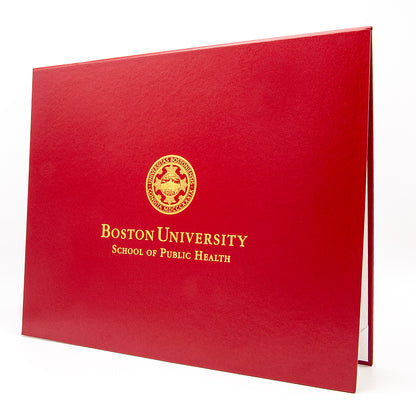 Custom Tent-Style Document Cover with Metallic Foil Printed Logo (+/- Text)