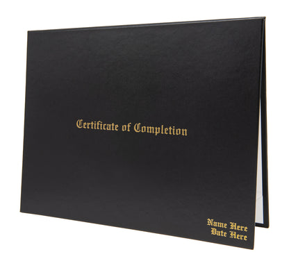 Classic "Certificate of Completion" Tent-Style Document Cover