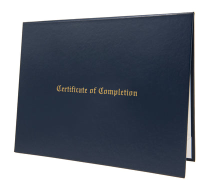 Classic "Certificate of Completion" Tent-Style Document Cover