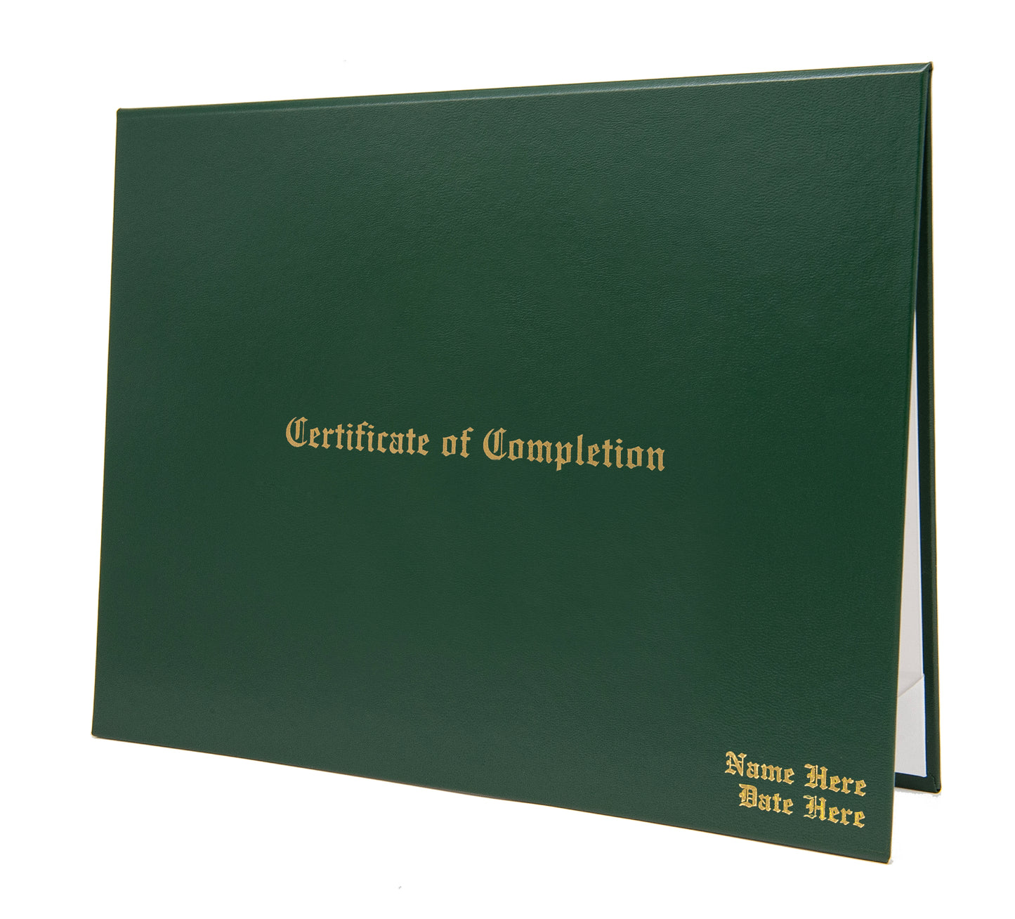 Classic "Certificate of Completion" Tent-Style Document Cover