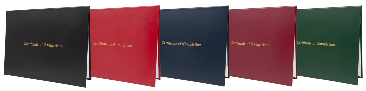 Classic "Certificate of Completion" Tent-Style Document Cover