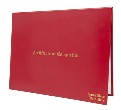 Classic "Certificate of Completion" Tent-Style Document Cover