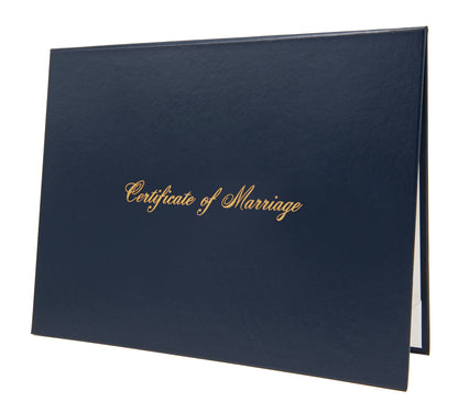 Classic "Certificate of Marriage" Tent-Style Document Cover