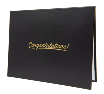 Classic "Congratulations" Tent-Style Document Cover