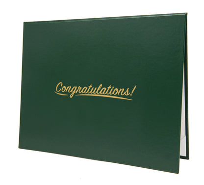 Classic "Congratulations" Tent-Style Document Cover