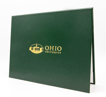 Custom Tent-Style Document Cover with Metallic Foil Printed Logo (+/- Text)