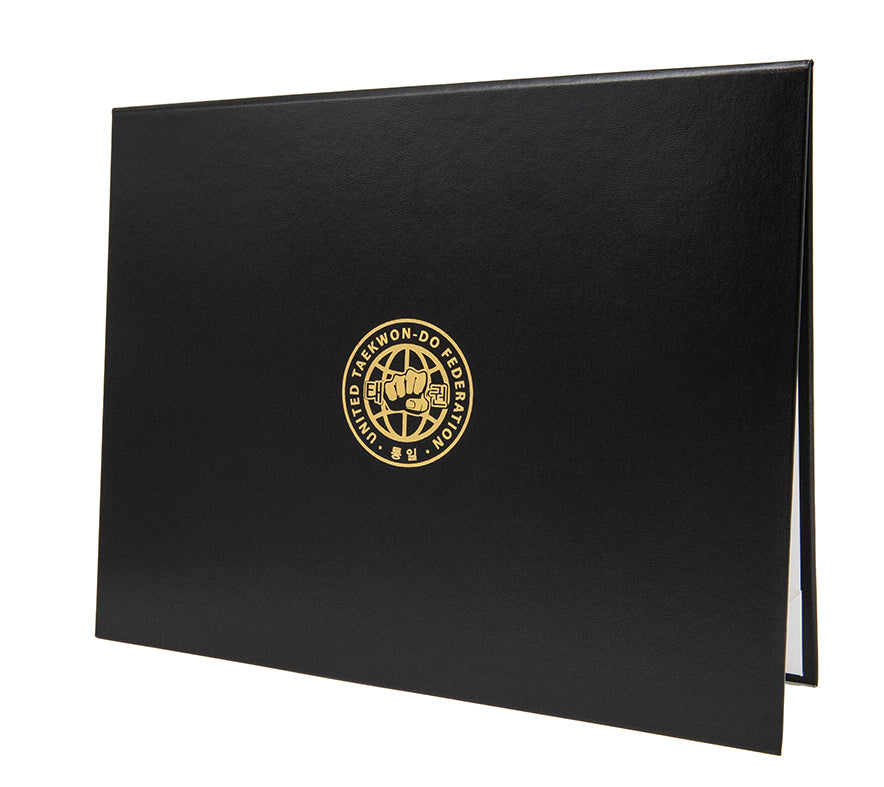 Custom Tent-Style Document Cover with Metallic Foil Printed Logo (+/- Text)