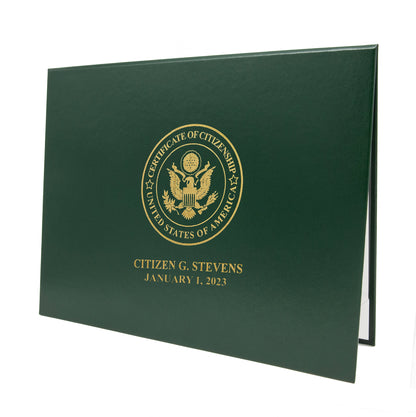 Classic "Certificate of Citizenship" Tent-Style Document Cover