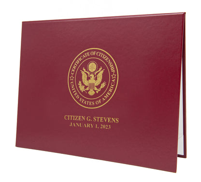 Classic "Certificate of Citizenship" Tent-Style Document Cover