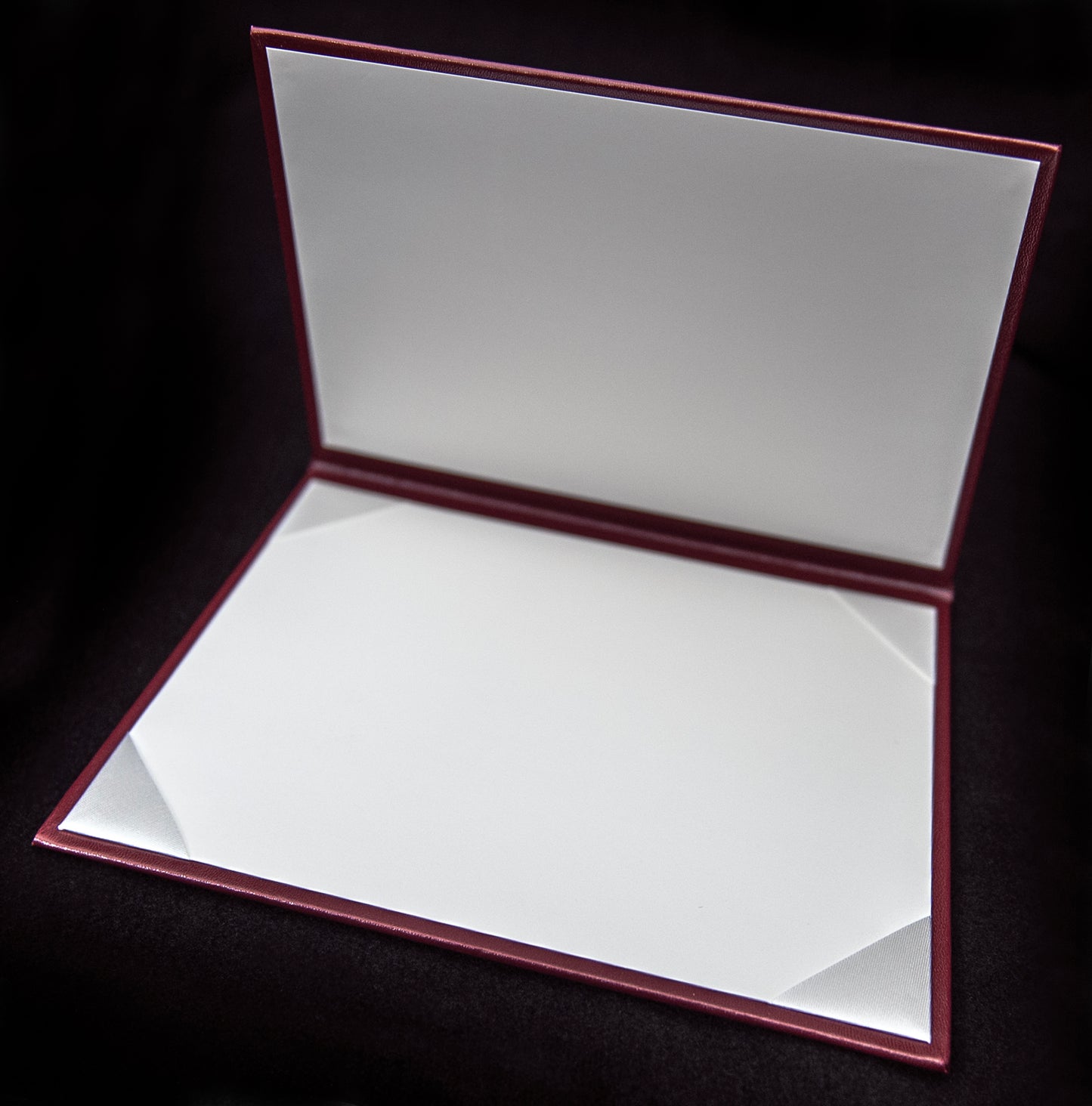 Custom Tent-Style Document Cover with Metallic Foil Printed Logo (+/- Text)