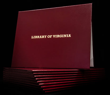 Custom Tent-Style Document Cover with Metallic Foil Printed Text Only