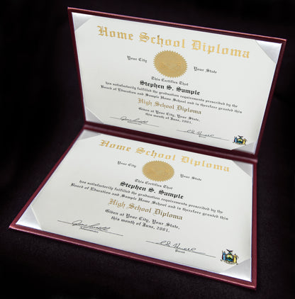 Custom Tent-Style Document Cover with Metallic Foil Printed Logo (+/- Text)